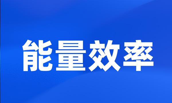 能量效率