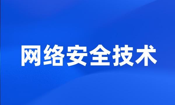 网络安全技术