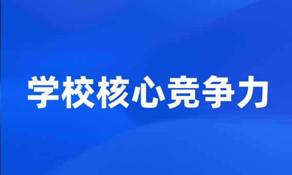 学校核心竞争力