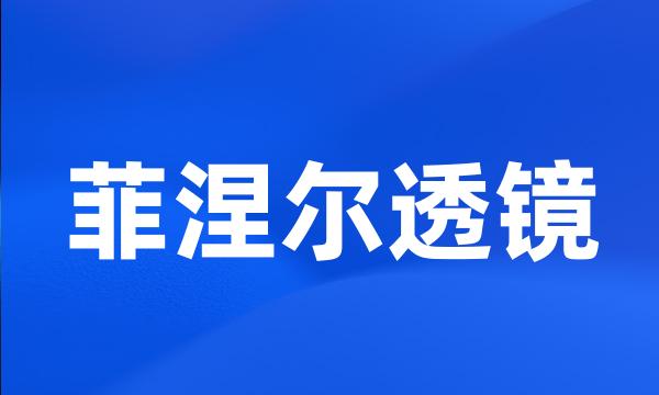 菲涅尔透镜