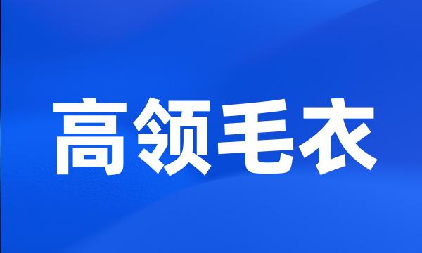 高领毛衣