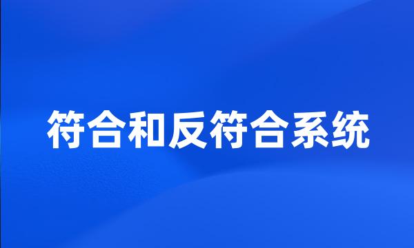 符合和反符合系统