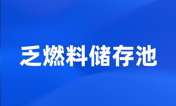 乏燃料储存池