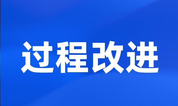 过程改进