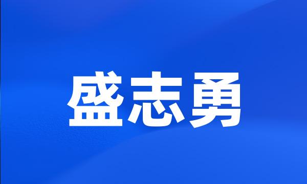 盛志勇