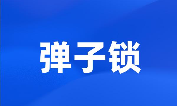 弹子锁