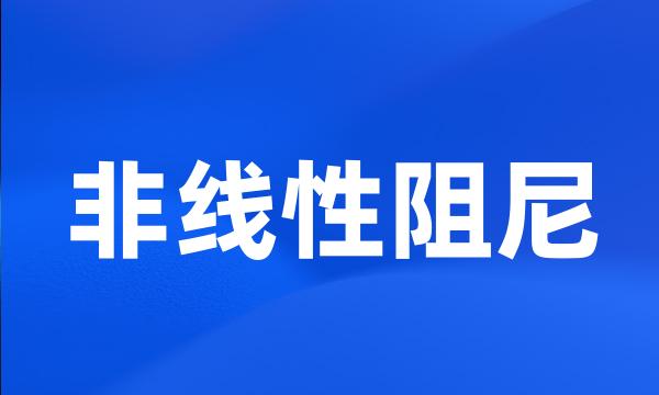 非线性阻尼