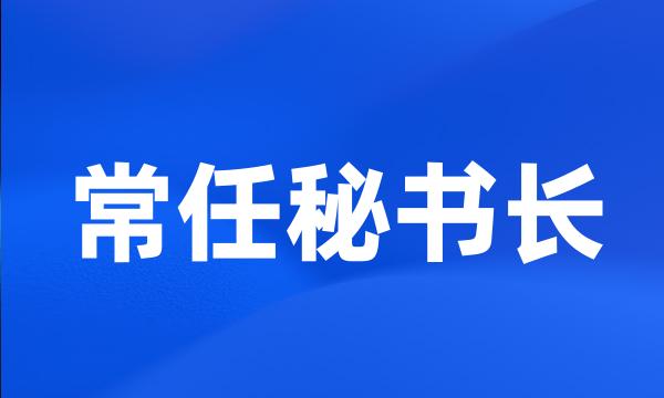 常任秘书长