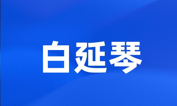 白延琴