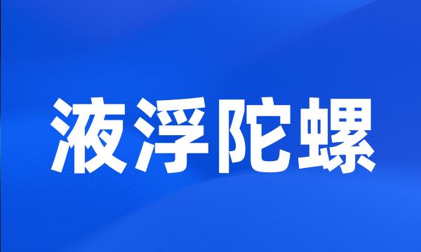 液浮陀螺