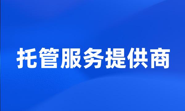 托管服务提供商