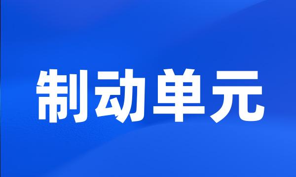 制动单元