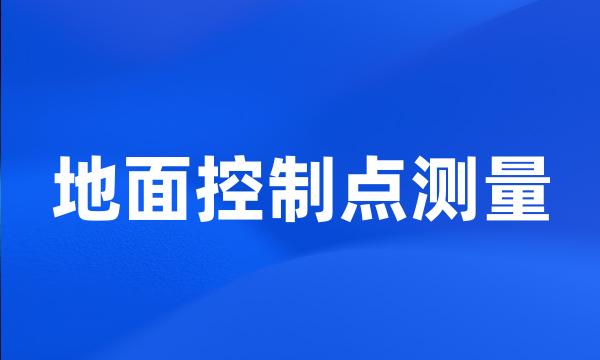 地面控制点测量