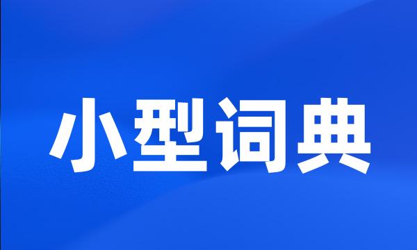 小型词典