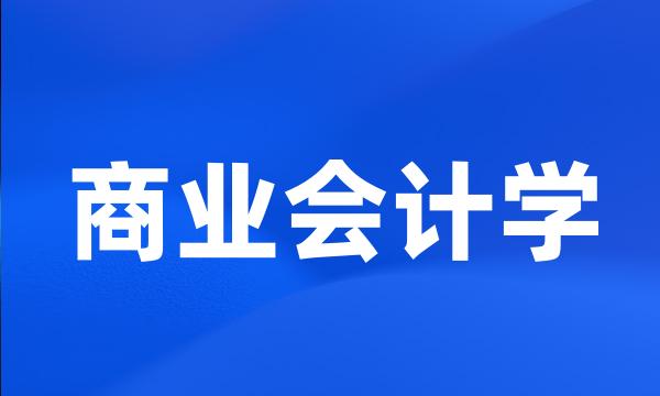 商业会计学