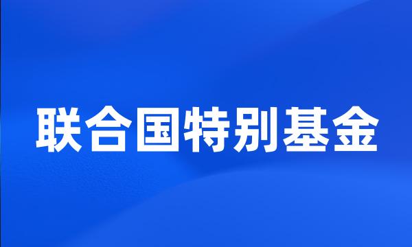 联合国特别基金