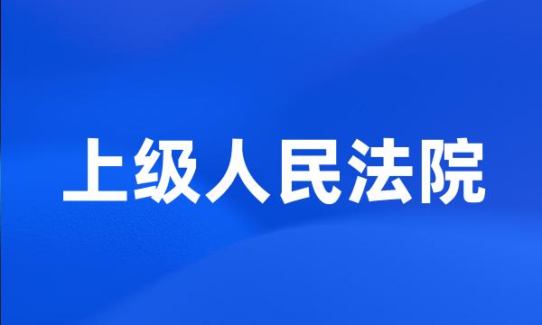 上级人民法院