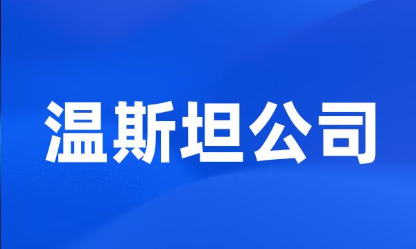 温斯坦公司