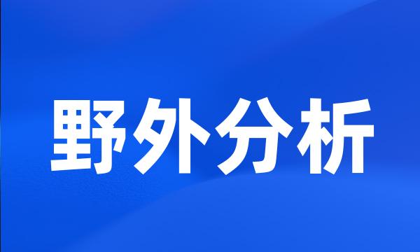 野外分析