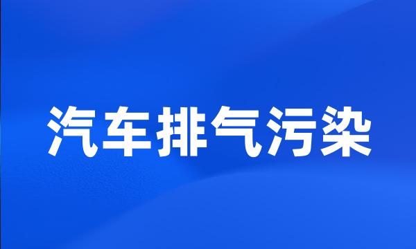 汽车排气污染