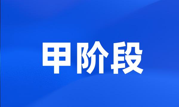 甲阶段