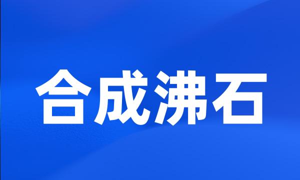 合成沸石