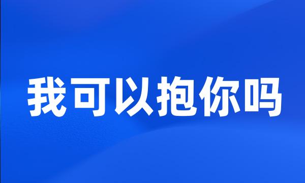 我可以抱你吗