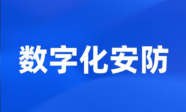 数字化安防