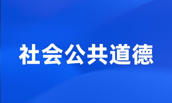 社会公共道德