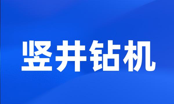 竖井钻机