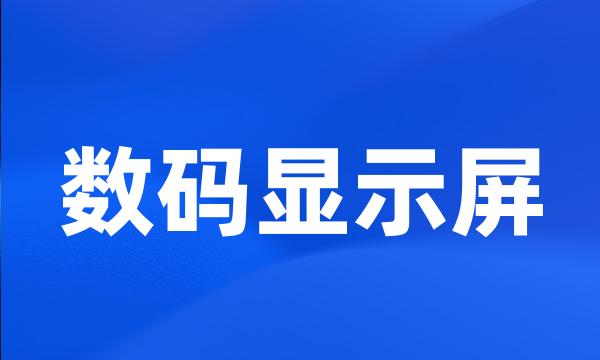 数码显示屏