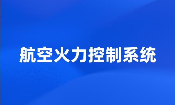 航空火力控制系统