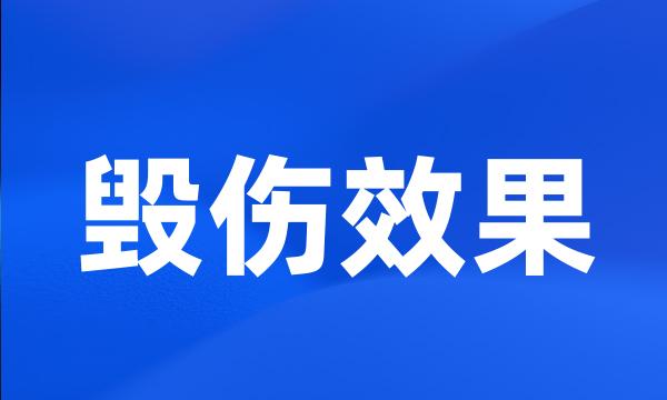 毁伤效果