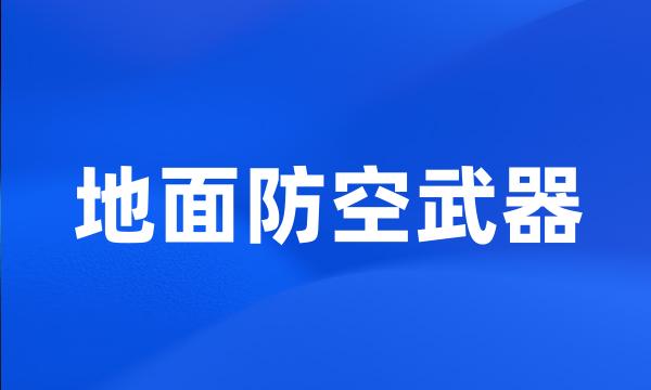 地面防空武器