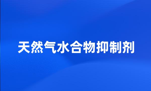 天然气水合物抑制剂