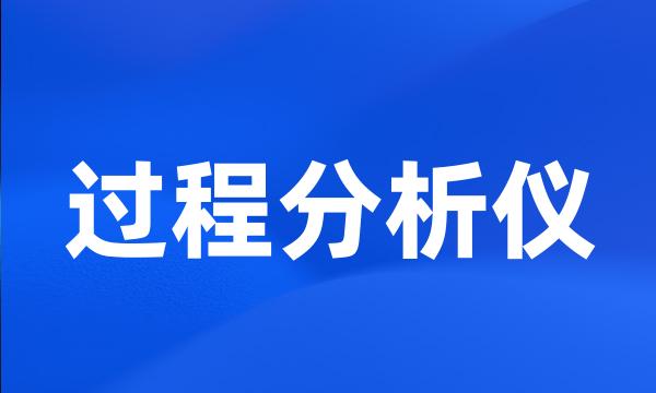 过程分析仪