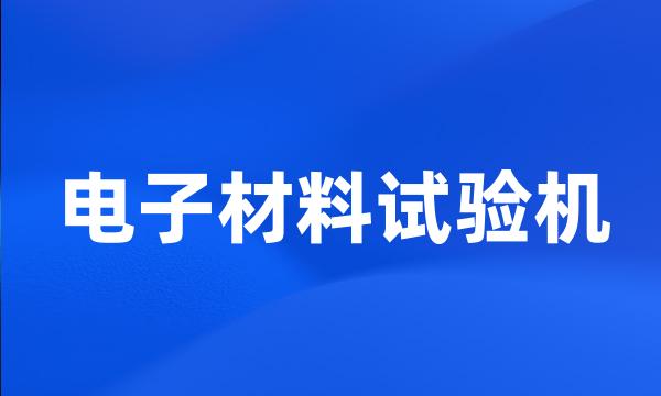 电子材料试验机