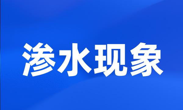 渗水现象