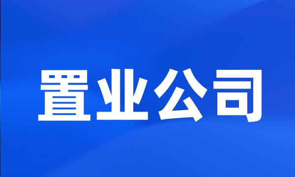 置业公司