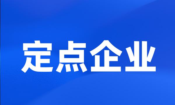 定点企业