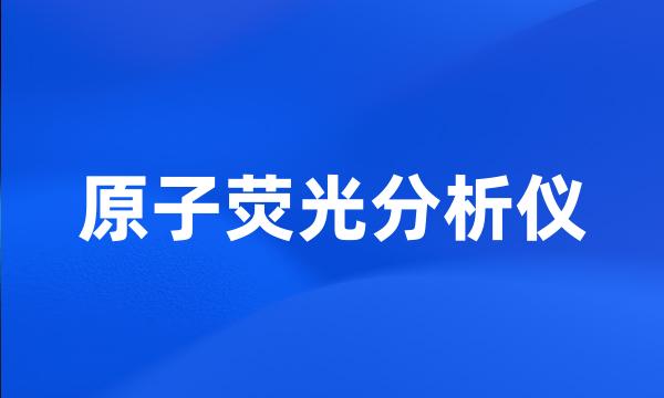 原子荧光分析仪