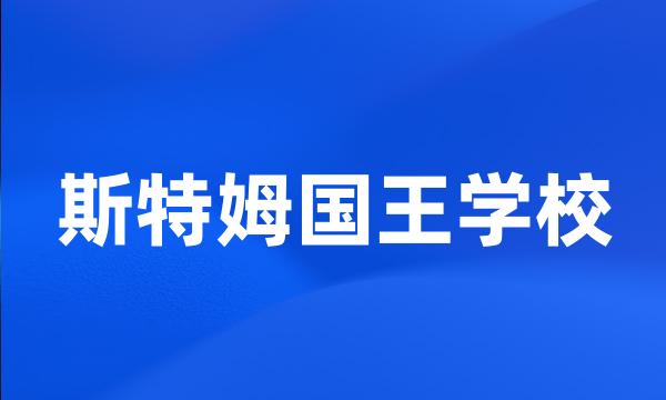 斯特姆国王学校