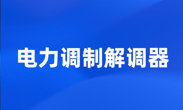 电力调制解调器