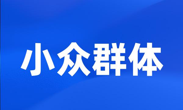 小众群体