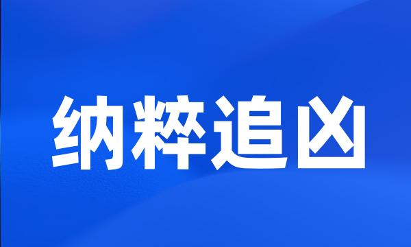 纳粹追凶