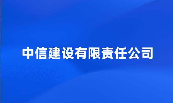 中信建设有限责任公司