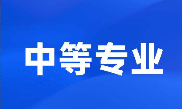 中等专业