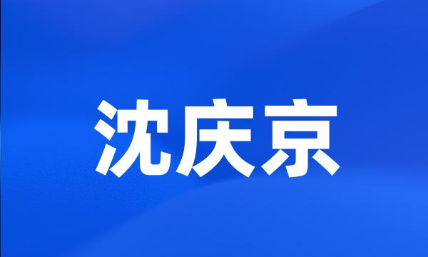 沈庆京