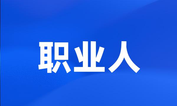 职业人