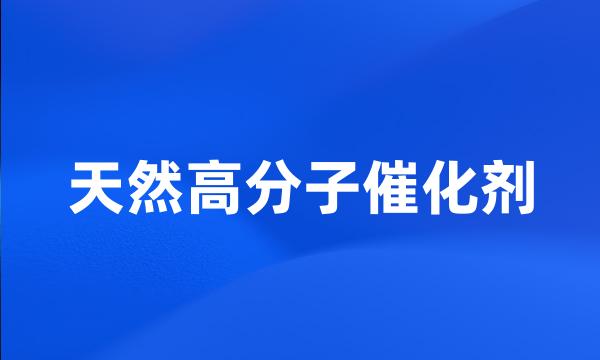 天然高分子催化剂